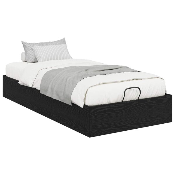 vidaXL Cadre de lit ottoman Chêne noir 80 5 x 200 cm Bois d'ingénierie