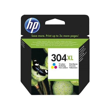 Hp cartouche d’encre 304 xl 304xl colors trois couleurs (lot de 9) n9k07ae