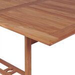 vidaXL Meuble à dîner de jardin 11 Pièces et chaises pliables Teck solide
