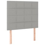 vidaXL Cadre de lit avec tête de lit Gris clair 100x200 cm Tissu