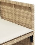 vidaXL Ensemble à manger de jardin et coussins 9 Pièces beige Poly rotin