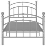 vidaXL Cadre de lit sans matelas gris métal 100x200 cm