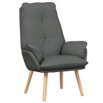 vidaXL Fauteuil Relaxant en Tissu Gris Foncé