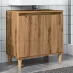 vidaXL Armoire d'évier chêne artisanal 58x33x60 cm bois d'ingénierie