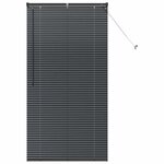 vidaXL Store de Fenêtre avec des rideaux Noir Aluminium