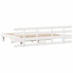 vidaXL Cadre de lit avec tiroir Blanc bois