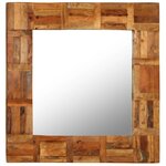 vidaXL Miroir mural Bois de récupération massif 60 x 60 cm