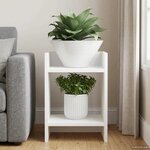 vidaXL Support de Plante Blanc 30 x 30 x 40 cm Bois d'ingénierie