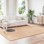 vidaXL Tapis Shaggy à poils longs NAVARRA beige 200x290 cm polyester