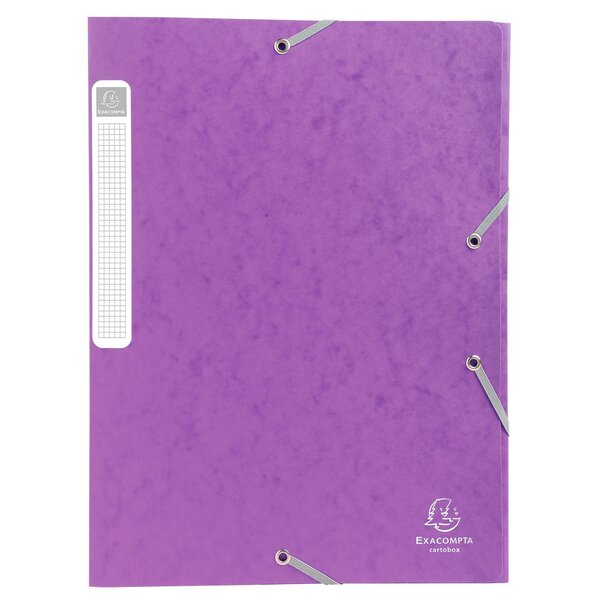 Boite De Classement Cartobox Dos 40mm Carte Lustrée - A4 - Violet - Exacompta