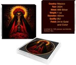 Pièce de monnaie en Argent g 31.1 (1 oz) Millésime 2024 PRAYING SANTA MUERTE
