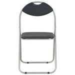 vidaXL Chaises pliantes à manger lot de 6 noir similicuir