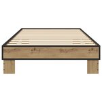 vidaXL Cadre de lit Chêne artisanal 80 x 200 cm Bois d'ingénierie