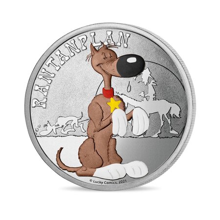 Lucky luke - mini-médaille rantanplan