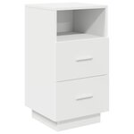 vidaXL Tables de chevet 2 Pièces avec 2 tiroirs blanc 36x36x68 cm
