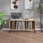 vidaXL Armoire à disques chêne sonoma 100x38x48 cm bois d'ingénierie