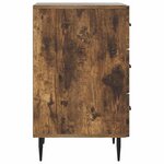 vidaXL Cabinet de chevet avec tiroir Chêne fumé 43 x 41 x 66 5 cm