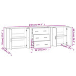 vidaXL Buffets 3 Pièces Chêne sonoma Bois d'ingénierie