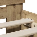 vidaXL Cadre de lit chêne artisanal 75 x 190 cm Bois d'ingénierie