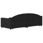 vidaXL Lit de jour avec lit gigogne noir 80x200 cm tissu