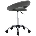 vidaXL Chaise pivotante de salle à manger Gris Similicuir