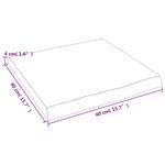 vidaXL Dessus de table bois massif traité bordure assortie