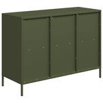 vidaXL Buffet vert olive 101 5x39x73 5 cm acier laminé à froid
