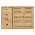 vidaXL Buffet avec tiroirs VIGO 113x40x75 cm bois massif de pin