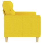 vidaXL Canapé à 2 places Jaune clair 140 cm Tissu