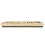 vidaXL Cadre de lit chêne sonoma 140x190 cm bois d'ingénierie