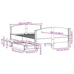 vidaXL Cadre de lit sans matelas cire marron 120x200cm bois pin massif