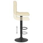 vidaXL Tabourets de bar lot de 2 crème tissu