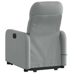 vidaXL Fauteuil inclinable de massage électrique Gris clair Tissu