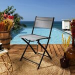 Chaise de jardin pliable en acier elba