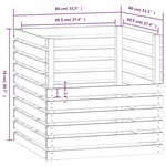 vidaXL Composteur 80x80x78 cm Bois massif de pin