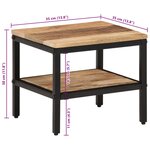 vidaXL Table basse 35x35x30 cm bois de manguier massif brut