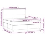 vidaXL Sommier à lattes de lit avec matelas Cappuccino 180x200 cm