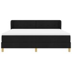 vidaXL Lit à ressorts avec matelas Noir 180 x 200 cm tissu