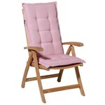 Madison coussin de chaise à dossier bas panama 105x50 cm rose pâle