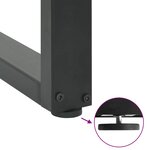 vidaXL Pieds de table basse en U 2 pièces Anthracite 60 x (30-31) cm Acier