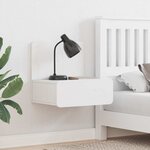 vidaXL Table de chevet avec tiroir 2 Pièces Blanc 44 x 32 5 x 40 cm