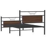 vidaXL Cadre de lit sans matelas chêne marron 107x203 cm