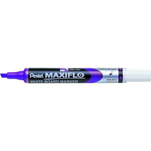 Marqueur tableaux blancs maxiflo  pointe biseautée moyenne  violet x 12 pentel