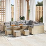vidaXL Ensemble de canapé de jardin 13 Pièces beige et gris clair