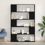 vidaXL Centre de divertissement Noir 100 x 24 x 155 cm
