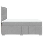 vidaXL Sommier à lattes de lit avec matelas Gris clair 140x200cm Tissu