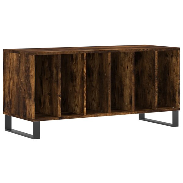 vidaXL Armoire à disques chêne fumé 100x38x48 cm bois d'ingénierie