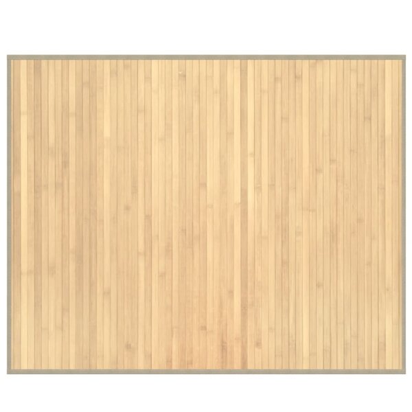 vidaXL Tapis rectangulaire naturel clair 80x100 cm bambou