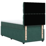 vidaXL Sommier à lattes de lit avec matelas Vert foncé 90x190 cm