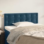 vidaXL Tête de lit Bleu foncé 100x5x78/88 cm Velours